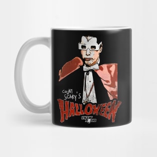 Count Scary's Halloween 80s Horror Movie Radio Host Mug